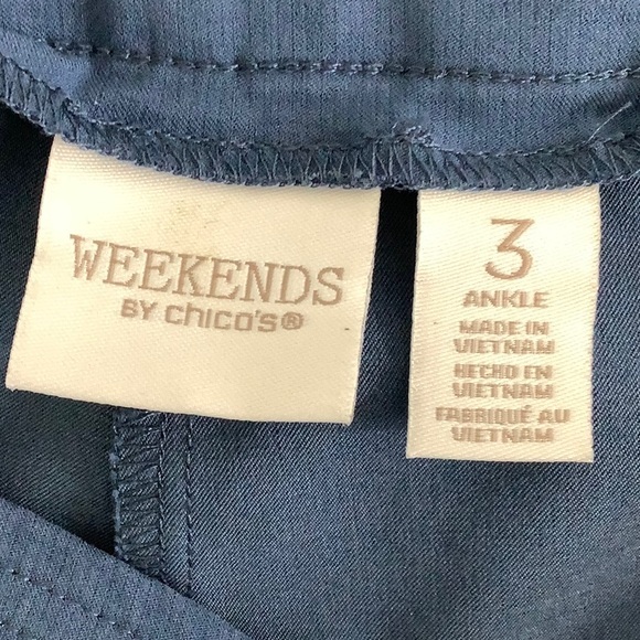 Chico’s Weekends 3 ankle flat front drawstring pants size 16 EUC - Picture 6 of 14